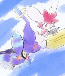 after_sex anal bodily_fluids casual_sex computer cum cum_inside cum_while_penetrated drawing duo eeveelution electronics feral genital_fluids genitals hi_res jemmy laptop leaking_cum legendary_pokemon magnolia_(shaymin) male male/male muzzzzz nintendo penetration penis pokémon_(species) pokemon pokemon_(species) sex shaymin sky_forme_shaymin tablet umbreon