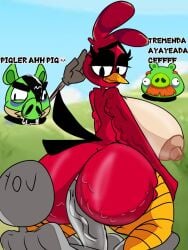 angry_birds angry_birds_friends ass big_ass big_breasts big_butt bird bird_girl breasts female male meme penis pig rovio ruby_(angry_birds) sega