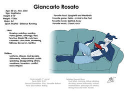 digimon flamedramon giancarlo_rosato male male_only model_sheet muscles sofa video_games