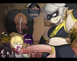 4boys after_rape after_sex anal anal_sex angry belly big_ass big_butt big_penis black_hair blonde_hair blue_eyes boy boy_on_top cock cock_hungry cock_ring cum cum_in_ass cum_inside dark_skin dashiel_(lordfink) defeated ear earrings elf elf_ears elf_femboy elf_male femboy femboy_only fink_(lordfink) freckles freckles_on_face gay huge_cock interracial latex lordfink male male_only mask masked masked_male necklace oc penis philip_(lordfink) phone purple_eyes rape raped red_scarf ripped_pants six_pack skirt smile smug stuck_in_wall suspenders sweat text text_bubble thick_thighs thighs torn_clothes torn_pants veiny_penis wall white_hair yaoi