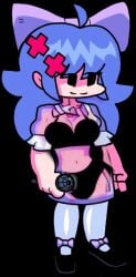 1girls black_bra black_eyes blue_hair bra female fnf fnf_mod friday_night_funkin friday_night_funkin_mod moana_melville oc original_character panties tagme unknown_artist