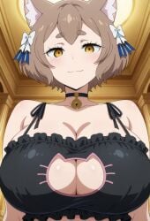 1female 1girls ai_assisted ai_generated animal_ears anthro anthro_female anthro_focus anthro_only black_bra black_choker black_clothing black_lingerie black_pupils black_top black_topwear blush blush_lines blushing_at_viewer blushing_female brown_hair cat_bell cat_ears cat_girl cat_lingerie catgirl choker civitai cleavage cleavage_cutout cleavage_focus cleavage_window close-up close_up closeup clothed clothed_anthro clothed_female coloredbin.ai coloredbin_ai ear_tuft face_focus felix_argyle female female_anthro female_focus female_only frilled_bra frilled_top frilly_lingerie front_view front_view_focus fully_clothed fully_clothed_anthro fully_clothed_female genderswap_(mtf) hair_bows hair_ornament huge_boobs huge_breasts indoors inside large_boobs large_breasts large_tits light-skin light-skinned_female light_blush light_skin light_skinned_female lingerie_bra looking_at_viewer low_angle low_angle_view massive_boobs massive_breasts massive_tits plump_boobs plump_breasts plump_tits re:zero_kara_hajimeru_isekai_seikatsu rule_63 short_hair smiling smiling_at_viewer solo solo_anthro solo_female solo_focus thick_eyebrows upper_body upper_body_focus upper_body_only visible_boobs visible_breasts visible_tits white-skinned_female white_skin white_skinned_female yellow_eyes