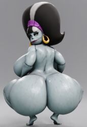1girls 3d 3d_model ai ai_generated ass big_ass big_breasts big_butt black_hair breasts eunice_stein female female_only grey_body hotel_transylvania monster monster_girl naked naked_female nude nude_female simple_background solo solo_female solo_focus stitches tagme thick_ass thick_legs thick_thighs vulkyasha_(style)