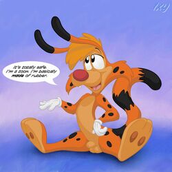 1boy balls bonkers bonkers_d._bobcat dialogue disney disney_channel english_text flaccid furry ixbalam male male_only nude penis sheath solo testicles text