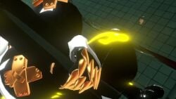 3d blue_eyes cum dialogue from_below furry futanari hyena looking_at_viewer looking_down low-angle_view masturbation nipple_piercing piercing sloppydragons sound squatting stroking_penis tagme tagme_(character) talking_to_viewer video vrchat white_body