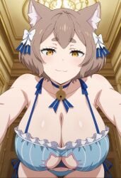1female 1girls ai_assisted ai_generated animal_ears anthro anthro_female anthro_focus anthro_only arms_out_of_frame arms_stretched baby_blue_clothing bell_choker bending_forward bending_over bent_over black_pupils blue_bikini blue_bra blue_choker blue_lingerie blush blush_lines blushing_at_viewer blushing_female brown_hair cat_bell cat_ears cat_girl cat_lingerie catgirl choker civitai cleavage cleavage_cutout cleavage_focus cleavage_window clothed clothed_anthro clothed_female coloredbin.ai coloredbin_ai ear_tuft face_focus felix_argyle female female_anthro female_focus female_only frilled_bra frilled_top frilly_bra frilly_clothing frilly_lingerie front_view front_view_focus fully_clothed fully_clothed_anthro fully_clothed_female genderswap_(mtf) hair_bows hair_ornament hands_out_of_frame hanging_boobs hanging_breasts hanging_tits huge_boobs huge_breasts indoors inside large_boobs large_breasts large_tits leaning leaning_forward light-skin light-skinned_female light_blush light_skin light_skinned_female lingerie lingerie_bra looking_at_viewer massive_boobs massive_breasts massive_tits outdoor_background outdoors outside panties plump_boobs plump_breasts plump_tits re:zero_kara_hajimeru_isekai_seikatsu rule_63 seductive seductive_eyes seductive_gaze seductive_look seductive_smile short_hair side-tie_panties smiling smiling_at_viewer solo solo_anthro solo_female solo_focus thick_eyebrows upper_body upper_body_focus upper_body_only white-skinned_female white_skin white_skinned_female yellow_eyes