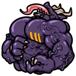 anthro belly blue_body claws demon engis_(trencalos) fusion gay goo_creature growth homosexual horn kissing male male/male male_only markings merging muscle_growth muscles muscular muscular_male red_body sequence shark shark_tail sharp_teeth slime symbiote tail tongue tongue_kiss tongue_out trencalos vein vore vore_belly