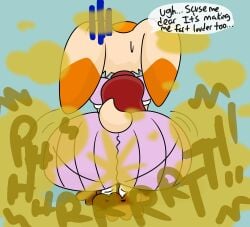 1boy 1girls anthro ass ass_focus big_ass big_butt brappycatty bubble_ass bubble_butt butt_focus canine facesitting fart fart_cloud fart_fetish farting farting_in_face farting_on_face farts furry huge_ass huge_butt original_character rabbit sega sonic_(series) sonic_the_hedgehog_(series) sunniefunnie vanilla_the_rabbit