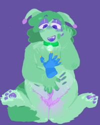 antennae_(anatomy) bfb bfdi collar completely_nude cuntboy dominant_bottom fingering_self fluffy fluffy_chest four_(tpot) intersex intersex/intersex kneeling knees_together_feet_apart limeshelf lineless no_text no_text_version osc pawpads paws petting petting_body petting_pov pubic_hair purple_background self_harm_scars slightly_chubby stretch_marks teasing tpot tummy_nipples two_(tpot) wearing_collar yaoi