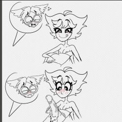 big_penis blush breasts candy_(teen-z) comic dorky_(teen-z) female isaacvlasco male male/female penis sketch straight teen-z unfinished