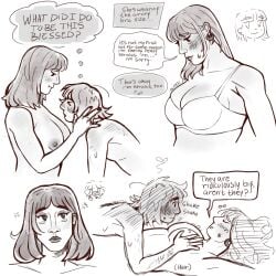 1dickgirl 1futa 1futa1girl 1girls 2d 2d_(artwork) 2d_artwork big_breasts breast_squeeze cho_hyun-ju futa_on_female futa_with_female futanari kim_young-mi squid_game trans_woman transfem