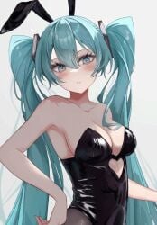 1girls ai_generated bunnysuit hatsune_miku solo vocaloid