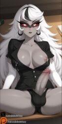 1futa 1futanari ai_assisted ai_generated artist_name ballroom big_penis black_bikini black_bra black_clothing black_fingernails black_hair_streak black_outfit black_panties black_stockings bra breast_press breasts carmilla_carmine crescent_earrings earrings erection exposed_thighs female_only frown futanari glitter grabbing_own_ass grey_skin gum half-dressed half-naked half_dressed half_naked half_nude hazbin_hotel hooped_earrings huge_cock lifting_ass long_eyelashes long_gloves long_hair milf miss_io panties patreon_url patreon_username penis presenting_ass red_eyes red_sclera semi-naked semi_nude shiny_clothes solo sparkles sparkly_outfit sparkly_underwear stockings sweat underwear underwear_only vivienne_medrano vivziepop white_gloves white_hair white_pupils