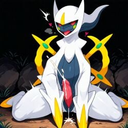 ai_generated arceus cum ejaculation penis pokemon pokemon_(species)