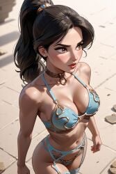 ai_generated aladdin aladdin_(1992_disney_film) arabian bikini desert disney disney_princess princess_jasmine slave