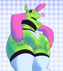 alien alien_girl alien_humanoid alien_only ass ass_focus big_ass big_butt booty green_body green_skin juicy_ass juicy_butt skull_gecko sploot sploot_(unknownspy) thick thick_ass thick_butt thick_hips thick_legs thick_thighs thighs unknownspy