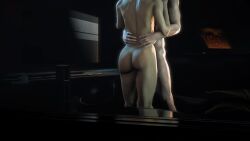 1boy1girl 3d ass back_view completely_nude completely_nude_female completely_nude_male cora_harper game_screenshot head_out_of_frame mass_effect mass_effect_andromeda nude nude_female nude_male scott_ryder