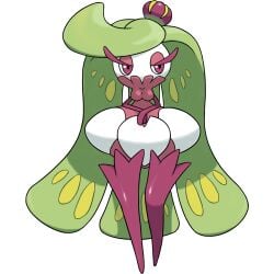 boobs_added edit edited_art edited_image edited_official_artwork fully_clothed light_in_boobs pokemon pokemon_(species) pokemon_sm tsareena