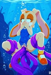 1girls ai_generated anal_sex animal_ears asphyxiation covering_mouth cream_the_rabbit drowning eyeroll female leotard multiple_penetration peril red_face rolling_eyes sega sex sonic_(series) sonic_the_hedgehog_(series) torn_clothes turning_red underwater underwater_peril underwater_sex vaginal_penetration vaginal_sex yellow_fur