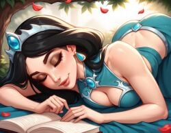 ai_generated black_hair cleavage disney disney_princess princess sexy