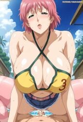 1girls ai_generated charizardo iihara_nao red_hair resort_boin