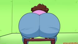 1female 1girls animated ass big_ass big_butt blue_pants brown_hair butt_focus bxblazexd crayon_shin-chan female female_focus female_only gif misae_nohara