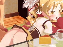 animated anus ass blonde_hair blush breasts censored clothed_sex cum erect_nipples hair large_breasts magical_girl mahou_shoujo_madoka_magica pussy seismic sex tomoe_mami yellow_eyes