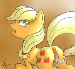 anus applejack_(mlp) blonde_hair blush cradeelcin cum cum_in_pussy cum_inside cum_string cutie_mark equine female freckles friendship_is_magic green_eyes hair horse male my_little_pony open_mouth penis pony pussy smooth_skin straight