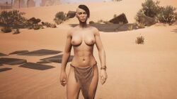 1girls 3d conan_exiles game_screenshot loincloth topless topless_female