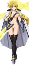 fate_testarossa higa_yukari mahou_senki_lyrical_nanoha_force mahou_shoujo_lyrical_nanoha nipples nude