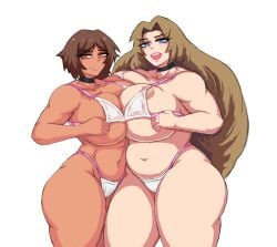 2girls limbus_company littleteze outis_(limbus_company) project_moon rodion_(limbus_company)