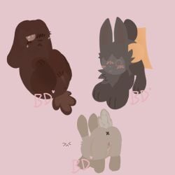 ass_up bunny crying crying_with_eyes_open cum_drip cum_in_pussy cute doggy_style feral furry hiding_pussy human_on_feral laying_down laying_on_back original original_art original_artwork original_character original_characters rabbit tearing_up tears