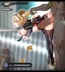 1boy 1girls ahe_gao alternate_version_at_source ass big_ass blonde_hair bondage bound breasts burnice_white censored cigarette clothed_sex curvy dark-skinned_male dark_skin defeated exposed_breasts eyewear_on_head female forced from_side hair_pull health_bar heels hvvt interracial larger_male light-skinned_female light_skin living_sex_toy male mosaic_censoring muscular muscular_male netorare nipple_piercing nipples piercing pussy rape reverse_suspended_congress sex sex_from_behind sex_slave size_difference smaller_female straight twintails used_as_an_object used_like_a_toy vaginal_penetration zenless_zone_zero