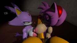 2girls 3d amy_rose anthro big_breasts blaze_the_cat cuckold dickgirl furry furry_female furry_only futanari micropenis rouge_the_bat sfm sonic_(series)