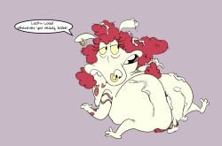 3_toes 4_fingers absurd_res anthro aroused ass big_butt black_eyes bodily_fluids carrot cotton_tail cum cum_in_ass cum_in_hair cum_inside cum_on_butt cum_on_ear cum_on_face cum_on_pussy dialogue ear_piercing facial_piercing feet female fingers floppy_ears food gaping gaping_pussy genital_fluids genitals gesture hair half-closed_eyes hand_gesture heart_symbol hi_res jodero lagomorph leporid looking_at_another looking_back lop_ears lying mammal narrowed_eyes netflix nickelodeon nose_piercing on_front open_mouth overweight overweight_anthro overweight_female piercing plant pointing pointing_at_self pointing_back pubes pussy rabbit rabbit_mama_(rocko's_modern_life) rear_view red_hair rocko's_modern_life rocko's_modern_life_static_cling rounded_ears rounded_teeth semi-anthro simple_background slightly_chubby slightly_chubby_anthro slightly_chubby_female solo speech_bubble spread_legs spreading talking_to_another talking_to_partner tattoo teeth teeth_showing toes vegetable white_body yellow_sclera