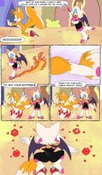 bat chowder_(series) comic fox kiss_mark older_female rouge_the_bat tails unknown_artist younger_male