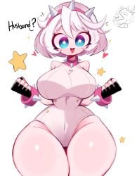 1girls big_breasts bodysuit breasts elphelt_valentine female guilty_gear leotard looking_at_viewer r0xten rox_hoxten smile smiling_at_viewer thick thick_ass thick_thighs thighs wide_hips