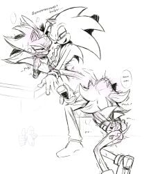 2boys a_k1as ambiguous_penetration blowjob blush_lines bondage bunnysuit cloth_gag ear_blush english_text gagged gay knee_blush leg_grab leg_lift leg_on_shoulder sa1k_a shadow_the_hedgehog sketch sonic_(series) sonic_the_hedgehog sonic_the_hedgehog_(series) tape_bondage vibrator vibrator_cord vibrator_taped_to_leg vibrator_under_clothes wine wine_glass yaoi