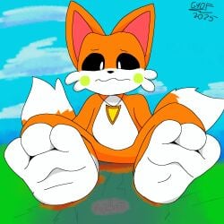black_sclera destruction feet foot_fetish fox foxylomar foxylomar(bygenetricsproto) furry furry_male furry_only macro micro orange_body original poppy_playtime poppy_playtime_(chapter_3) protect_critters(poppyplaytime) smiling_critters two_tails white_fur