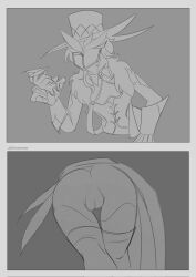 aventurine_(honkai:_star_rail) aventurine_of_stratagems_(honkai:_star_rail) cuntboy gay genital_outline honkai:_star_rail intersex karaureee stuck stuck_in_wall tagme yaoi