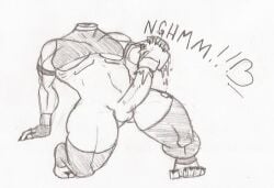 anthro bodily_fluids canid canine canis clothing cum detachable detachable_head dobermann domestic_dog dullahan european_mythology futanari genital_fluids genitals graphite_(artwork) headless intersex irish_mythology legwear mammal mythology pinscher ren(ren-zaku) ren-zaku solo stockings traditional_media_(artwork)