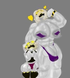 bikini futa_is_bigger futanari intersex large_penis murder_drones muscular n_(murder_drones) smooyt v_(murder_drones)