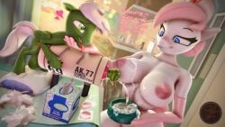 1boy big_breasts big_flare big_nipples blazemanecd blue_eyes breeding_mount commentary_request commission cum_drip cum_on_breasts cumming cumshot doctor excessive_cum female friendship_is_magic fucking_machine furry gloves hasbro high_resolution highres horsecock hospital huge_balls long_penis mlp_g4 my_little_pony my_little_pony naked nurse nurse_cap nurse_redheart oc pillow pony ponytail procreate_(software) sex_toy sfm source_filmmaker