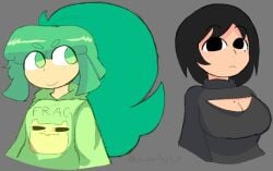 2girls ava_(gazoogaloo) female female_only hyla la_papitajsjs mii nintendo oc simple_background