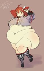 chubby chubby_female fat fat_ass foriforeigner kasane_teto kasane_teto_(sv) overweight overweight_female pantless partially_clothed synthesizer_v tagme utau