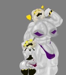 bikini futa_is_bigger futanari gay hung_trap intersex large_penis murder_drones muscular n_(murder_drones) smooyt v_(murder_drones)