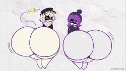 1boy 1girl big_ass big_butt edit female glitch_productions huge huge_ass hyper_ass male murder_drones n_(murder_drones) round_ass thebuttden third-party_edit uzi_(murder_drones) white_background