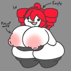 1girls 2d 2d_(artwork) ahoge areolae ass big_ass big_breasts big_nipples breasts breasts_out chibi chubby chubby_female creature dot_eyes drool drooling dumb english_text erotic_chibi fat_ass fat_thighs female female_only funny gigantic_breasts grey_background huge_ass huge_breasts huge_nipples huge_thighs kasane_teto large_areolae large_ass large_breasts massive_breasts mob_face nipples nitnat red_hair shortstack solo solo_female text thick_thighs thighhighs thighs twin_drills utau voluptuous voluptuous_female white_skin wide_hips