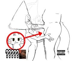 1boy 1boy1girl 1girls big_tail black_and_white boykisser deepthroat demoman_(team_fortress_2) female flat_chest furry general_proton irrumatio male male/female meme memes peridot_(steven_universe) size_difference sloppy sloppy_blowjob sloppy_deepthroat small_waist steven_universe woman