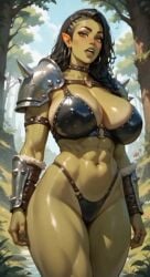 ai ai-created ai_art ai_generated big_breasts big_breasts big_breasts boobs_bigger_than_head breasts breasts dnd dnd_character fantasy female_orc gigantic_breasts green_body green_skin huge_boobs huge_breasts huge_breasts orc orc_female quest_for_fun tagme tits_bigger_than_head video